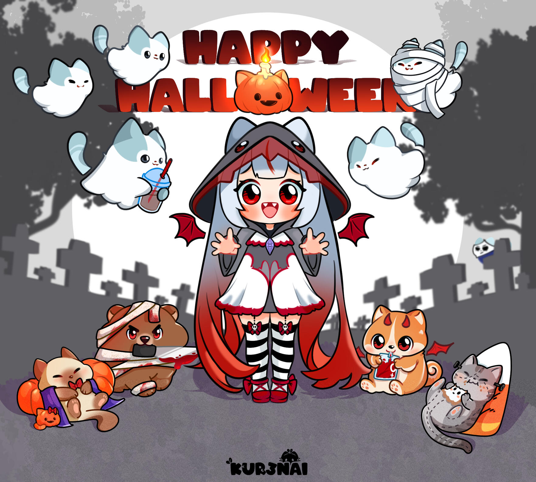 Chibi Illustration by Kur3nai